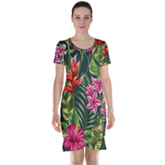 Tropic Flowers Short Sleeve Nightdress by goljakoff