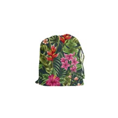 Tropic Flowers Drawstring Pouch (xs) by goljakoff