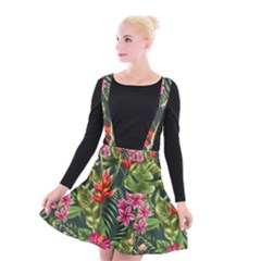 Tropic Flowers Suspender Skater Skirt by goljakoff