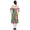 Tropic flowers Shoulder Tie Bardot Midi Dress View2