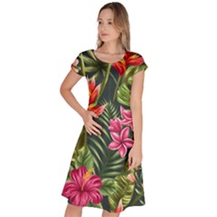 Tropic Flowers Classic Short Sleeve Dress by goljakoff