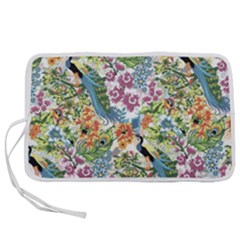 Flowers And Peacock Pen Storage Case (l) by goljakoff