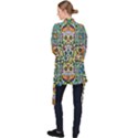 Sugar Skulls Pattern Long Sleeve Velvet Kimono  View2