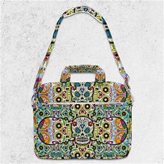 Sugar Skulls Pattern Macbook Pro Shoulder Laptop Bag  by ExtraAwesomeSauce