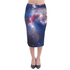 Galaxy Velvet Midi Pencil Skirt by ExtraGoodSauce