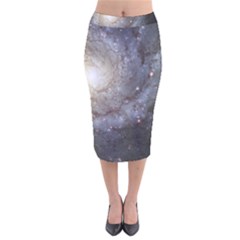 Spiral Galaxy Velvet Midi Pencil Skirt by ExtraAwesomeSauce