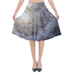 Spiral Galaxy Flared Midi Skirt by ExtraAwesomeSauce