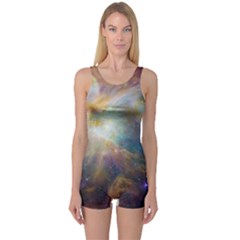 Colorful Galaxy One Piece Boyleg Swimsuit