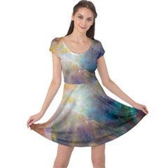 Colorful Galaxy Cap Sleeve Dress by ExtraGoodSauce