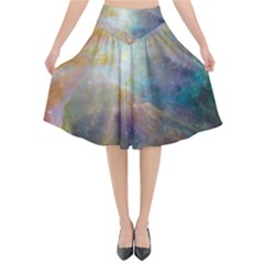 Colorful Galaxy Flared Midi Skirt by ExtraAwesomeSauce