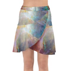 Colorful Galaxy Wrap Front Skirt by ExtraAwesomeSauce