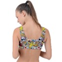 Sugar Skulls Front Tie Bikini Top View2