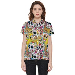 Sugar Skulls Short Sleeve Pocket Shirt by ExtraGoodSauce