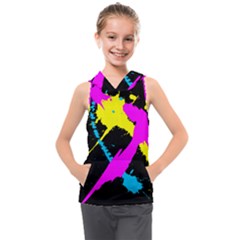 Splatter Splatter Kids  Sleeveless Hoodie by ExtraGoodSauce