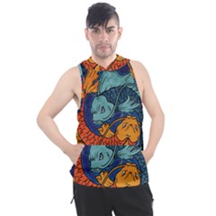 Koi Fish Men s Sleeveless Hoodie