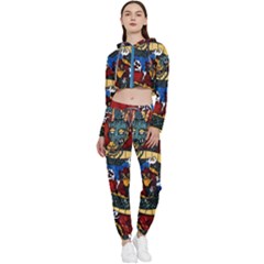 Dragon Cropped Zip Up Lounge Set