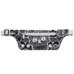 Sugar Skulls Bw Active Waist Bag by ExtraAwesomeSauce