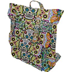 Sugar Skulls Pattern Buckle Up Backpack by ExtraAwesomeSauce