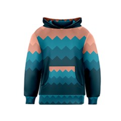 Flat Ocean Waves Palette Kids  Pullover Hoodie by goljakoff