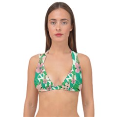 Floral Pattern Double Strap Halter Bikini Top by ExtraGoodSauce