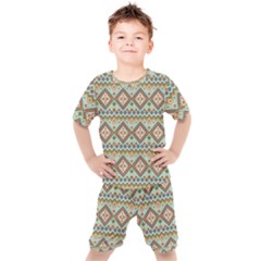 Native American Pattern Kids  Tee And Shorts Set by ExtraAwesomeSauce