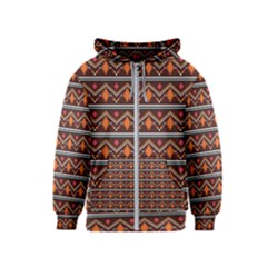 Native American Pattern Kids  Zipper Hoodie by ExtraGoodSauce