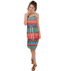 Native American Pattern Waist Tie Cover Up Chiffon Dress by ExtraGoodSauce