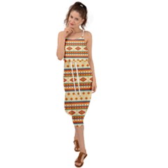 Native American Pattern Waist Tie Cover Up Chiffon Dress by ExtraGoodSauce