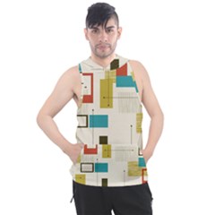 Retro Pattern Vintage Men s Sleeveless Hoodie by ExtraAwesomeSauce