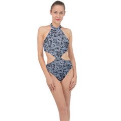 Ice Knot Halter Side Cut Swimsuit by MRNStudios