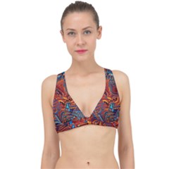 Phoenix Rising Colorful Abstract Art Classic Banded Bikini Top by CrypticFragmentsDesign