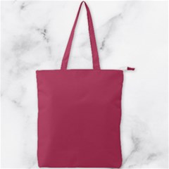 Amaranth Purple Double Zip Up Tote Bag by FashionLane