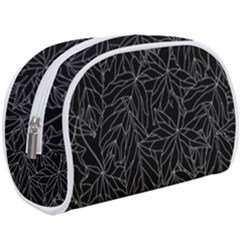 Autumn Leaves Black Make Up Case (large) by Dutashop