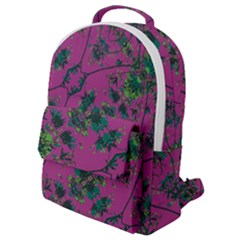 Modern Floral Collage Print Pattern Flap Pocket Backpack (small) by dflcprintsclothing