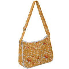 Orange Pattern Zip Up Shoulder Bag by Eskimos