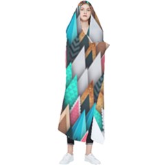 Abstract Triangle Tree Wearable Blanket by Dutashop