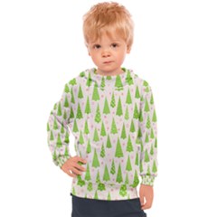 Christmas Green Tree Kids  Hooded Pullover by Dutashop