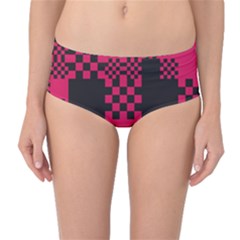 Cube Square Block Shape Mid-waist Bikini Bottoms