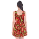 Abstract Rose Garden Red Scoop Neck Skater Dress View2