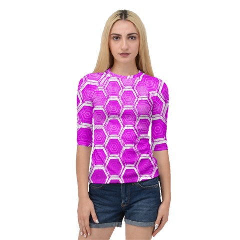 Hexagon Windows Quarter Sleeve Raglan Tee by essentialimage365