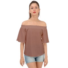 Blast-off Bronze Off Shoulder Short Sleeve Top by FabChoice