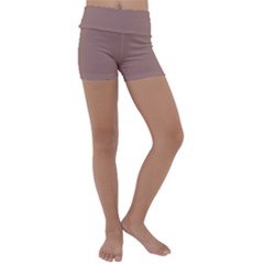 Burnished Brown Kids  Lightweight Velour Yoga Shorts by FabChoice