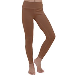 Caramel Cafe Kids  Lightweight Velour Classic Yoga Leggings by FabChoice