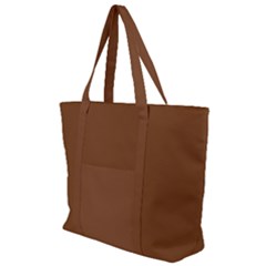 Caramel Cafe Zip Up Canvas Bag by FabChoice