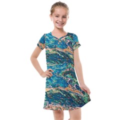 Oceanic Mircoscope  Kids  Cross Web Dress by BrenZenCreations