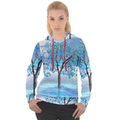 Crystal Blue Tree Women s Overhead Hoodie by icarusismartdesigns