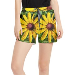 Sunflower Painting Runner Shorts by ExtraGoodSauce