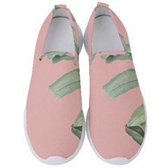 Banana Leaf On Pink Men s Slip On Sneakers by goljakoff