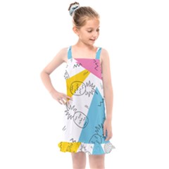 Pineapples Pop Art Kids  Overall Dress by goljakoff