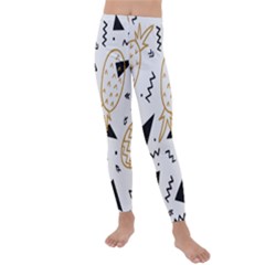 Golden Pineapples Kids  Lightweight Velour Leggings by goljakoff